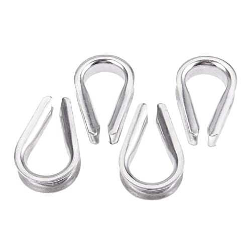 4Pcs 1/2" Wire Rope Chain Thimble For Boat Rigging Anchor Boat Terminating Splicing 316 Stainless #TOP6