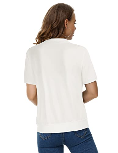 KANCY KOLE Womens Short Sleeve Jackets Casual Zip Up Sweatshirt Jackets with Pockets Summer Lightweight Coat Tops3