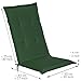 Beautissu 4er Set Gartenstuhlauflage 120x50x6 cm Loft HL Dunkelgrün – Hochlehner Polster Auflage, Sitzpolster & Sitzkissen für Hochlehner Gartenmöbel - Weiche Stuhlauflage mit Schaumkern Füllung
