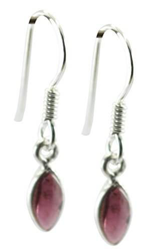 Boucles d'oreille en grenat en argent sterling 925 à offrir