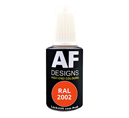 Alex Flittner Designs Laca Pincel Ral 2002 Naranja Sanguina Acabado Satinado 20ml Reparaturstift Acrílico Retuschierlack Gel Reparador Madera Metal Mueble Malo