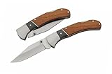 SZCO Supplies 7' Wood Handle Lockback Folding Pocketknife