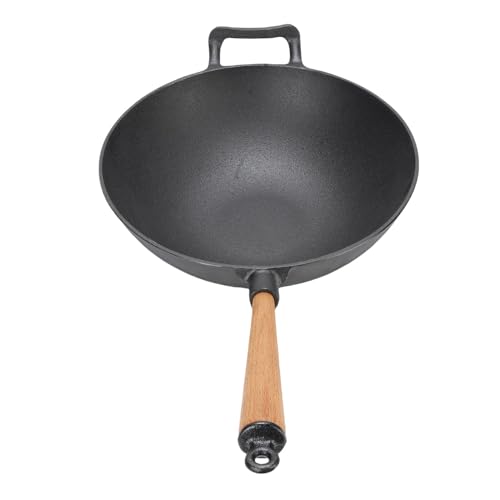 Wok de Hierro Fundido con Mango de Madera Ergonómico miniatura 5