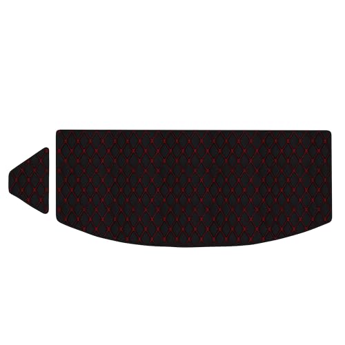 【次世代レザーマット】Aviles マツダ 新型 CX-80 KL系 ラゲッジマット フロアマット トランクマット(05:ライチ柄 × 黒)