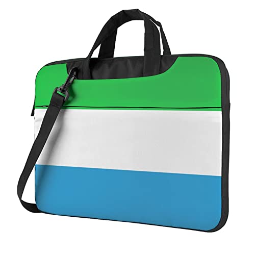 Sierra Leone Flag Laptops Bags For Women Men Notebook Cases Messenger Shoulder Computer Briefcases Handbags Daypack Backpacks 15.6 Inch