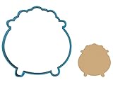 Cauldron/Pot of Gold Outline - Cookie Cutter/Sugar Cookie/Fondant/Clay (1407)
