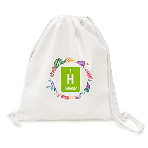 Sac en tissu pliable h l'élément chimique au marché bio