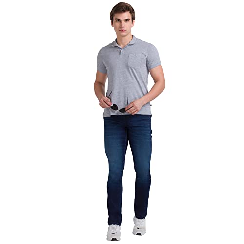 Image of Parx Cotton Dark Blue Denim Jeans for Men