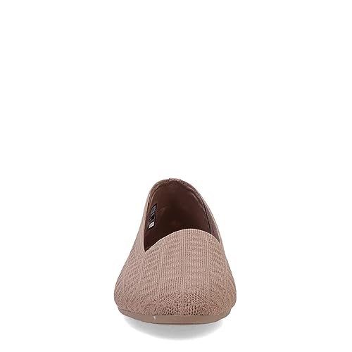 SKECHERS Women's Cleo 2.0-Look at You Ballet Flat, Taupe, 9