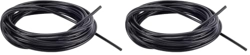 Image of AHANDMAKER 16.4 Feet Black Vacuum Hose, ID 5 /64inch(2mm) High Temperature Silicone Vacuum Tubing Hose, Vacuum Tube, Vacuum Line Kit for Automotive and Pipeline (Pack of 2)