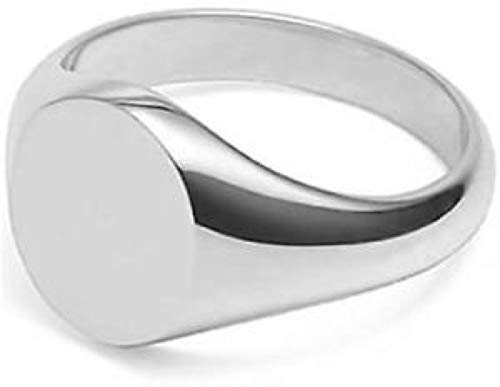 925 Solid Sterling Silver Round Signet Ring