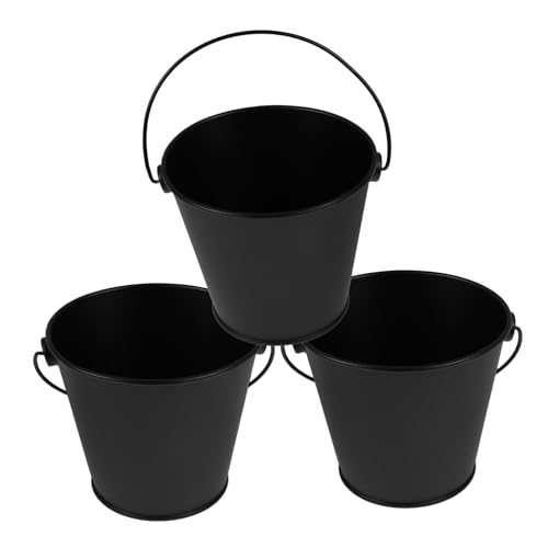 HANABASS Portable Grill Accessory 3pc Barbecue Grease Bucket Tinplate BBQ Drip Bucket Collection Pail