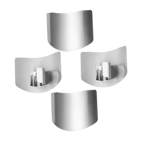 BIUDECO 4 piezas Protector de Dedos de Acero Inoxidable Resistente para Cocina de Ergonómico Seguro para Cortar Verduras y Proteger Manos al Cocinar
