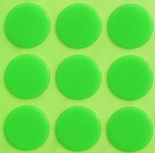 CLEAR, BLACK, WHITE ~ large RUBBER FEET ~ 30mm x 2mm ~ Self Adhesive STICKY PADS Dots STOPPERS Bumpers ~ Anti Bang Anti Scratch Furniture Protectors (500, Green)