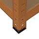 Brigros - Set Metallregale 150 x 75 x 30 cm, Gesamtbelastung 875 kg, 5 MDF-Einlegeböden, Tragkraft pro Regalboden 175 kg, platzsparendes Regal für Garage, Werkstatt, Keller, Lager (Ziegelstein)