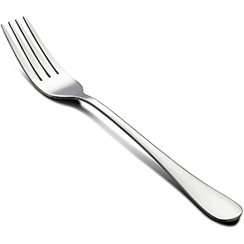 LIANYU Dinner Forks Set of 12, Stainless Steel Silverware Flatware Cutlery Forks, Table Forks 8 Inches, Mirror Finish & Dishwasher Safe Cover