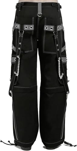 Men Handmade Bondage Trouser/Shorts Punk Rock Transformer Black Gray Gothic Men's Trousers2