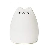 KssFire Portable Cute Kitty LED Children Night Light Silicone LED Multicolor Night Lamp,USB Rechargeable Silicone Soft Baby Nursery Lamp Sensitive Tap Control for Baby Adults Bedroom