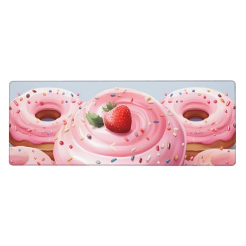 Tapis de souris de jeu pour ordinateur portable style donut rose et cupcake