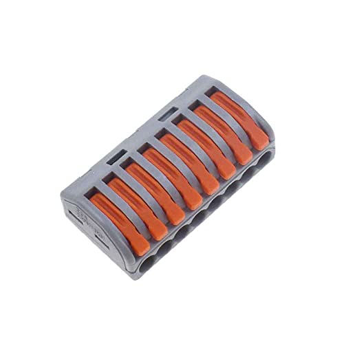 5pcs PCT-212 PCT-213 PCT-214 PCT-215 PCT-218 Ports Compact Lever Terminal Block Cable Conductor Wire Connectors (PCT-218)