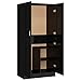 vidaXL Armario Ropero Guardarropa Percha Dormitorio Habitación Muebles Mobiliario Estantes Organizador de Aglomerado Negro con Brillo 82,5x51,5x180 cm