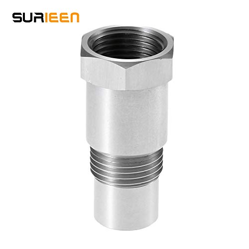 Universal Oxygen O2 Sensor Spacer Adapter M18x1.5 Stainless Steel Extender Straight Catalytic Converter Fix Check Engine Light for Exhaust Systems