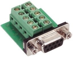 L-Com D Sub Connector, Standard,Receptacle, 9 Position - DGB9FT