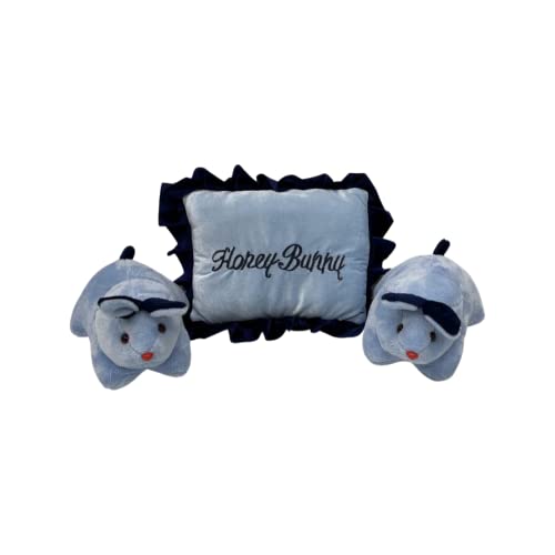 Pinks-Blues-Full-Sleeping-5-Piece-Baby-Bedding-Set-with-2-Rabbit-Shape-Side-Pillows-0-30-Months-Sky-Navy