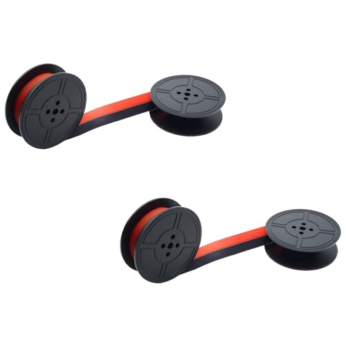Cinta de máquina de escribir negra y roja, pack 2 unidades miniatura 1