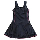 [Teddy] スクール水着 女の子 子供用 小学生 中学生 ワンピース UPF50+ 裏地付き ネームタグ付き kids113-E (E:ピンク, 160cm)