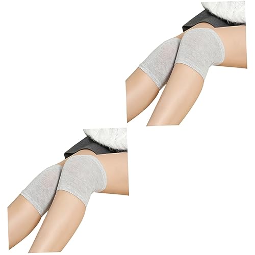 Healeved 2pcs - Knee Sleeve Warmers for Running Hiking Elastic Support Brace for Outdoor Sports Activities Comfortable Fit for Men Women Grey