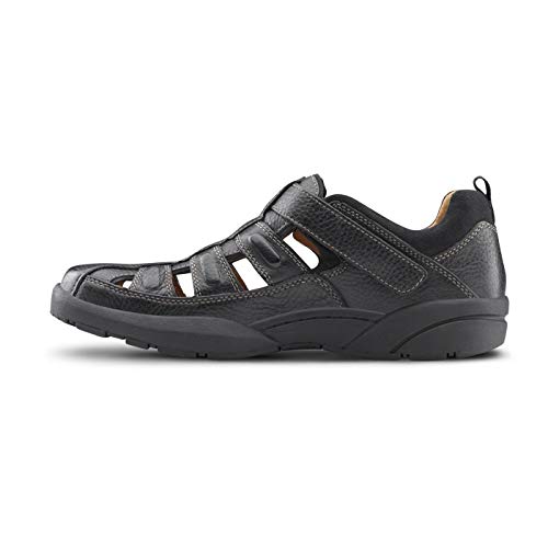 Dr. Comfort Fisherman Men's Therapeutic Diabetic Extra Depth Sandal: Black 12.0 Wide (E/2E)3