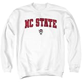 LOGOVISION North Carolina State University Arch Logo Unisex Adult Crewneck Sweatshirt, White, Large