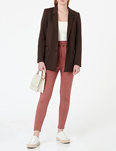ONLY Damen Onlpoptrash Life Easy Col Pant PNT Noos Regular Fit Hose Mit Kordelzugverschluss Für Lounge Und Freizeit, Apple Butter,XS / 34L – Ansicht 3