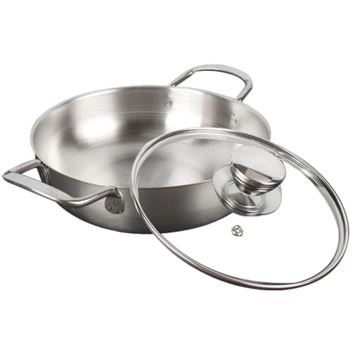 Marmite à nouilles avec couvercle en verre grande taille inox