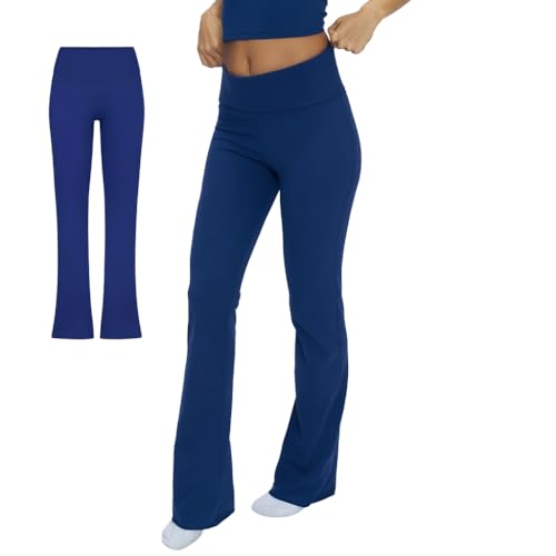 Image of Terractive Cuddle Flares for Women | TerraSoft Ultra Soft, Super Stretchy & Sweat-Wicking Flare Pants | High-Waist Tummy Tuck Workout & Lounge Pants