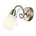 Produktbild Design Wand Leuchte Wohn Zimmer Alt Messing Strahler Alabaster Glas Optik Lampe Globo 54645-1W