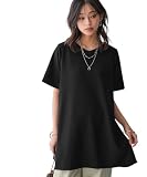 [ニッセン] トップス レディース ひんやり柔らかダンボールニットゆるシルエットチュニック（接触冷感・吸汗速乾） 大きいサイズ有 黒 S~M相当