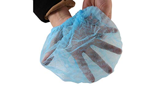 THEMISTO - built with passion Disposable Bouffant Caps for Surgical, Restaurants & Home Use, 100 Pieces, (Blue) (Image - 2)