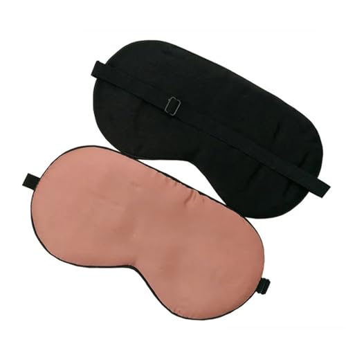 AHIOJEGX Antifaz para Dormir Seda Antifaz for Dormir de Seda Pura, Cubierta for Ojos de Seda de Calidad, Sombra Suave con los Ojos vendados, Ayuda for Relajarse de Viaje Ajustable(Dark Pink)