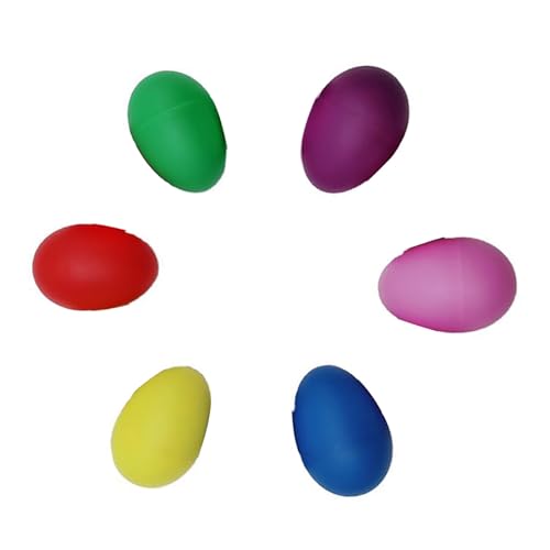 6 piezas Huevo Instrumento Musical Percussions Maracas Juguetes para Niños Colorido Esparcidor para Aprender Pintar Colorido