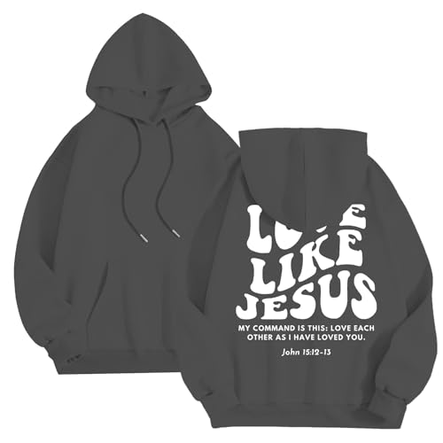God Love You Christian Hoodies Men God Jesus Hoodie With Pocket Oversized Sweatshirt Crewneck Pullover Religious Graphic