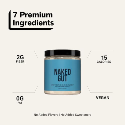 Image of NAKED Gut - Daily Gut Health Supplement Powder, GMO-Free, Soy-Free, Gluten-Free, Vegan and Hypoallergenic, 40 Servings (Pack of 2)