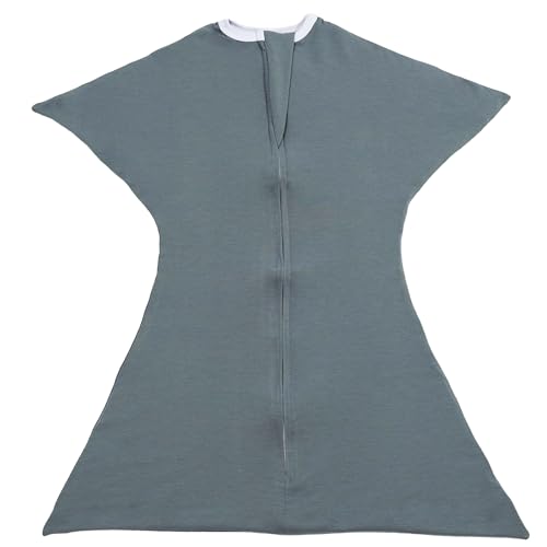 Image of SleepingBaby Zipadee-Zip Transitional Swaddle Sack, 6-12 Month - Roomy Zipper Swaddle for Easy Diaper Changes and Proper Hip Development - Baby Swaddle Sack, Medium - Classic Grey