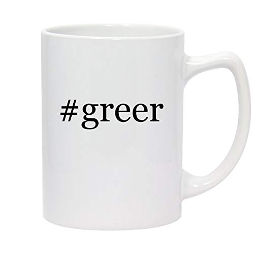 #greer - 14oz Hashtag White Ceramic Statesman Coffee Mug