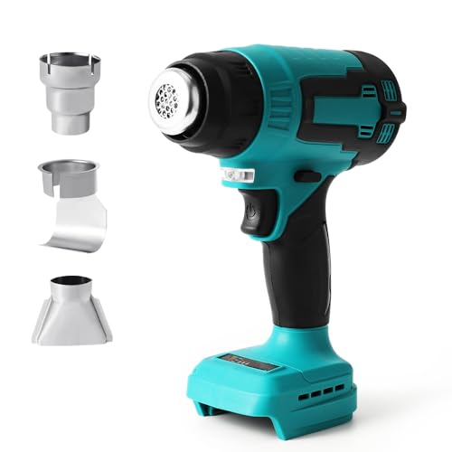 Pistola térmica inalámbrica, pistola termorretráctil portátil de 500 vatios, se puede utilizar para soldadura, doblado de tuberías, decapado de pintura, adecuado para batería Makita 18v