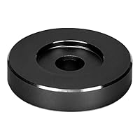 Ouitble Schallplatten Adapter 45 U/min Plattenspieler Adapter Aluminium Schwarzer Klemmadapter für Meisten Großen Loch Schallplatten (Schwarz)