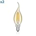 Produktbild ledscom.de E14 LED Lampe mit Flamme Glühfaden Vintage Amber 4W =35W 380lm extra-warm-weiß auch wetterfest, 2 STK.
