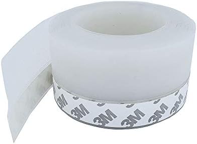 Door Draft Stopper,Weather Stripping Door Seal Strip Self Adhesive Silicone Sealing Sticker, Windproof Dust-Proof Door Bottom Seal Strip for Gap of House Or Shower Door (50mmx5m)