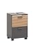 Schildmeyer Waschbeckenunterschrank Katta 158580, anthrazit/Akustikpaneel Optik, 40,2 x 35 x 60,8 cm